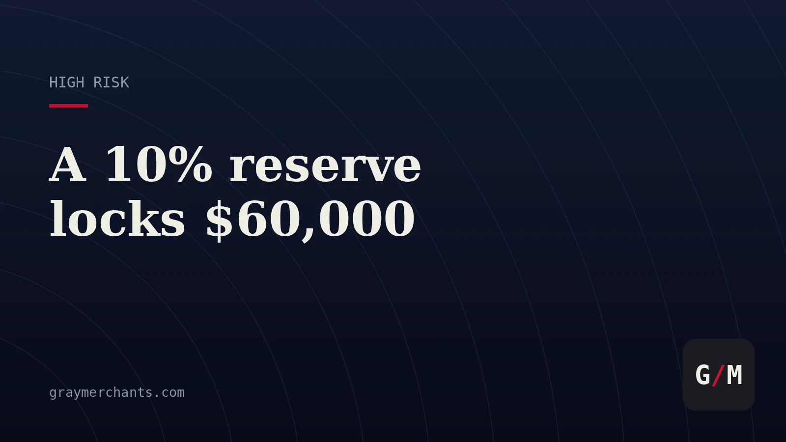 Reserve Math: What a 10% Rolling Reserve Does to Cash Flow
