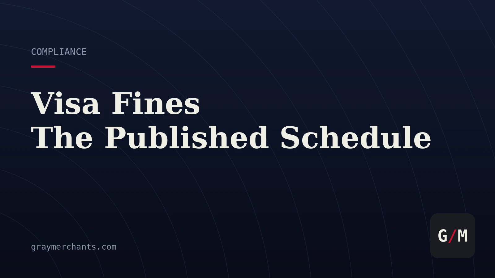 Visa Fines: What the Published Assessment Schedule Says